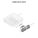 KitchenAid KDTE204KBL0 lower rack parts diagram