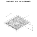 KitchenAid KDTE204KBL0 third level rack and track parts diagram