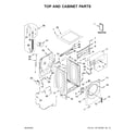 Whirlpool WFW9620HBK0 top and cabinet parts diagram