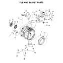 Whirlpool WFW9620HBK0 tub and basket parts diagram