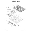 Whirlpool WFG525S0JW1 cooktop parts diagram