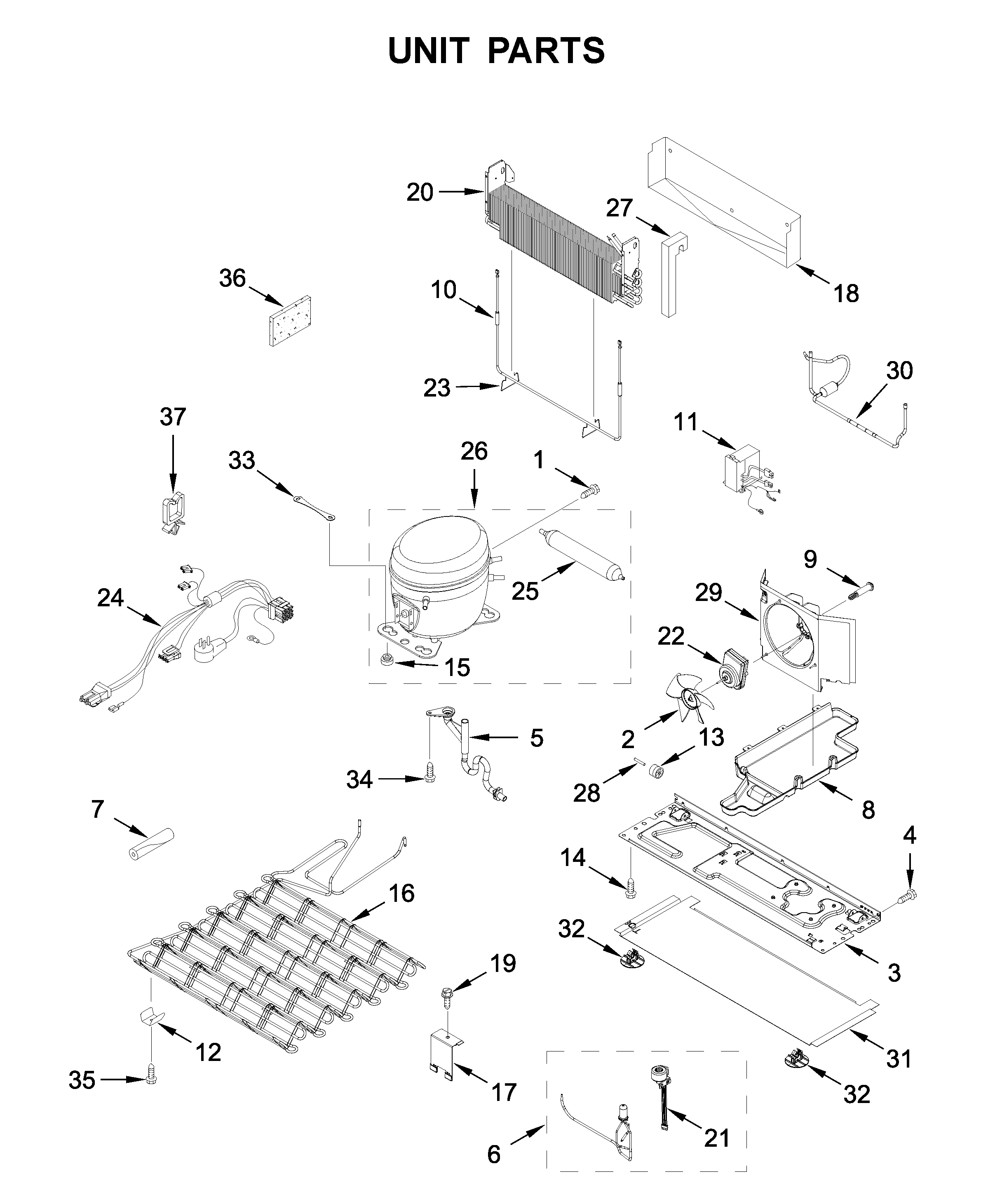 KitchenAid KRMF706ESS04 unit parts diagram