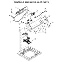 Crosley CAW38125HW1 controls and water inlet parts diagram