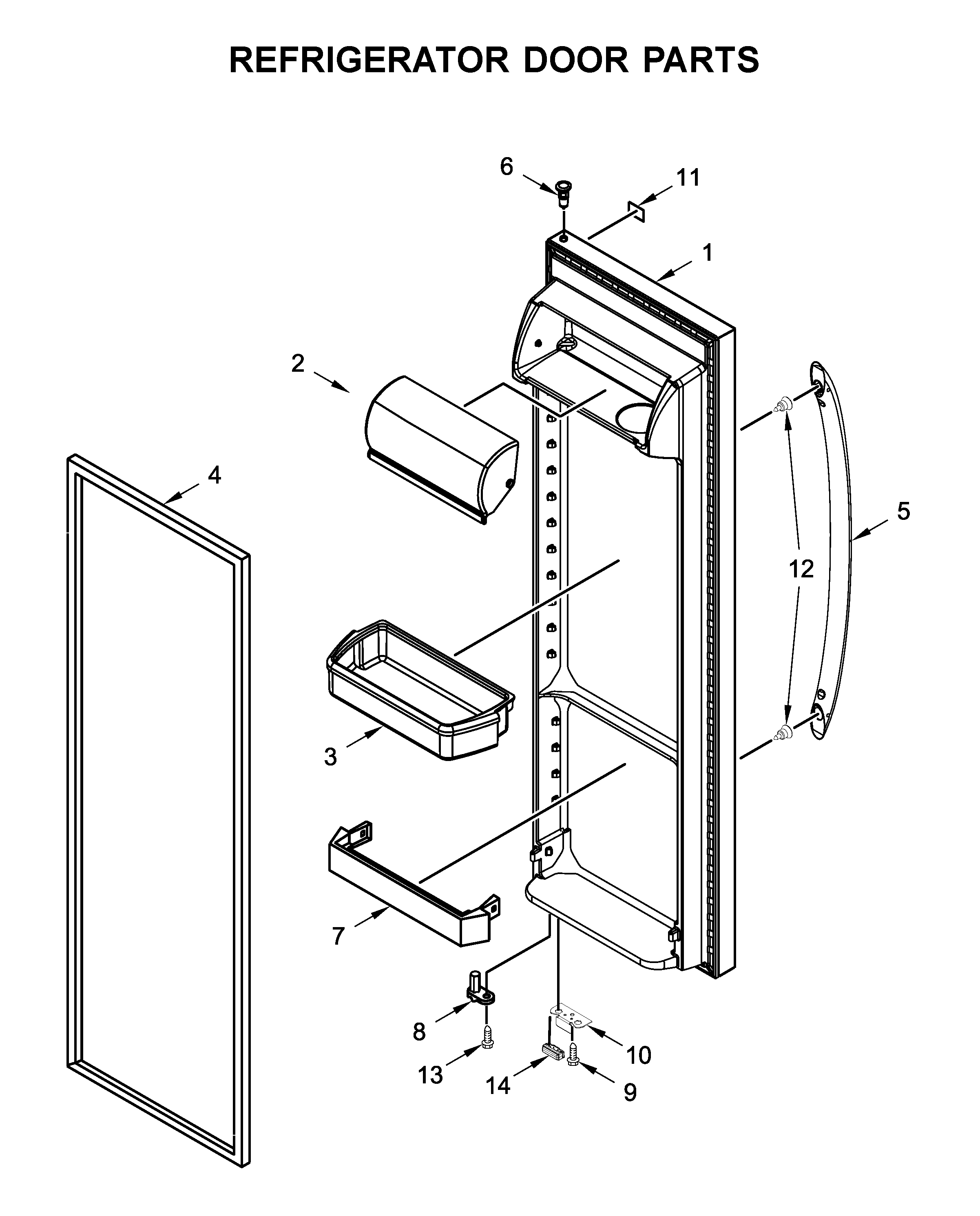 Whirlpool WRS315SDHT05 refrigerator door parts diagram