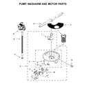 Whirlpool WDF330PAHW4 pump, washarm and motor parts diagram