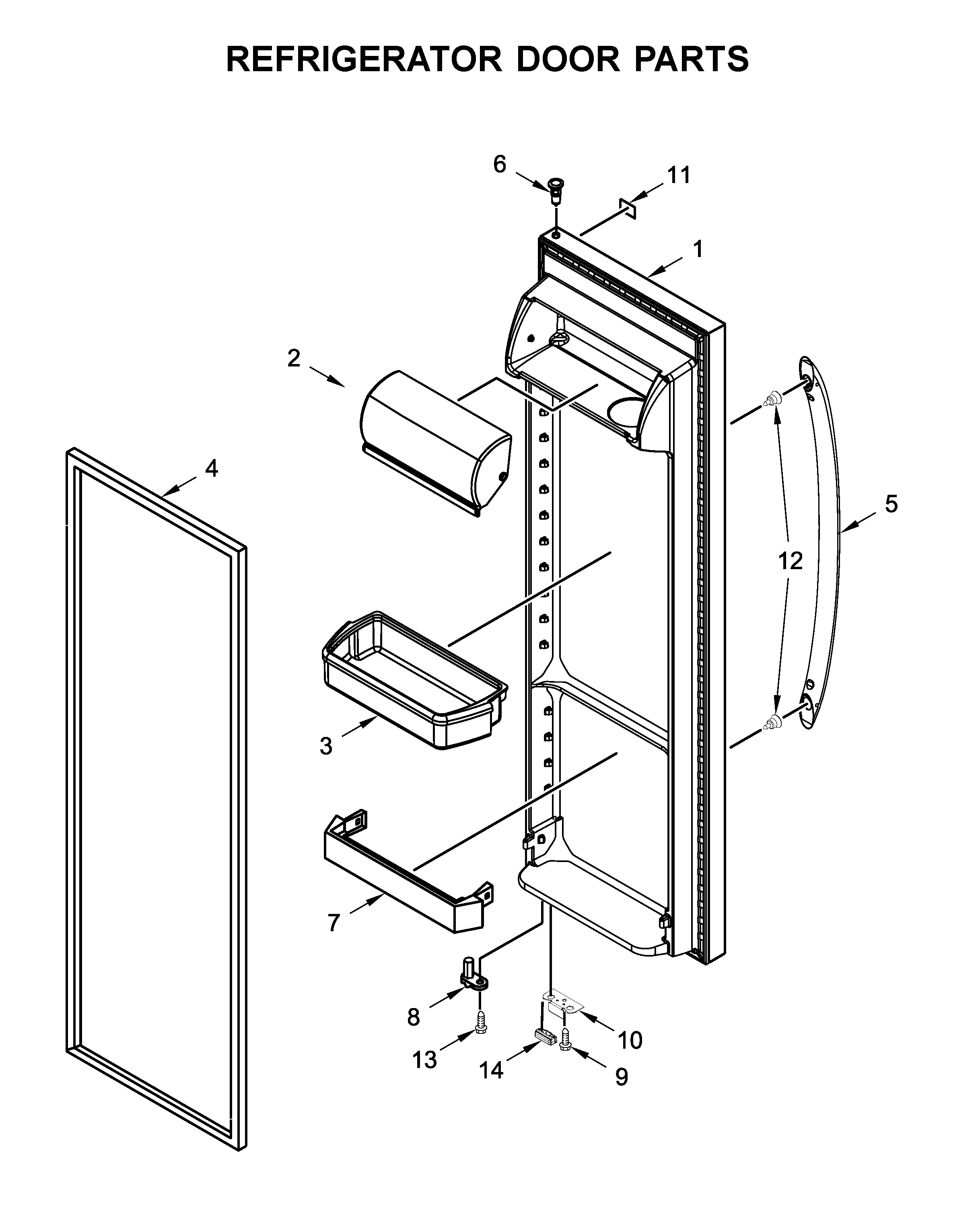 Whirlpool WRS315SDHB02 refrigerator door parts diagram