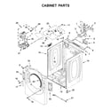 Whirlpool WED6620HW1 cabinet parts diagram