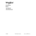 Whirlpool WRT312CZJZ00 cover sheet diagram