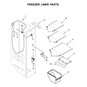 Maytag MSS25C4MGK00 freezer liner parts diagram