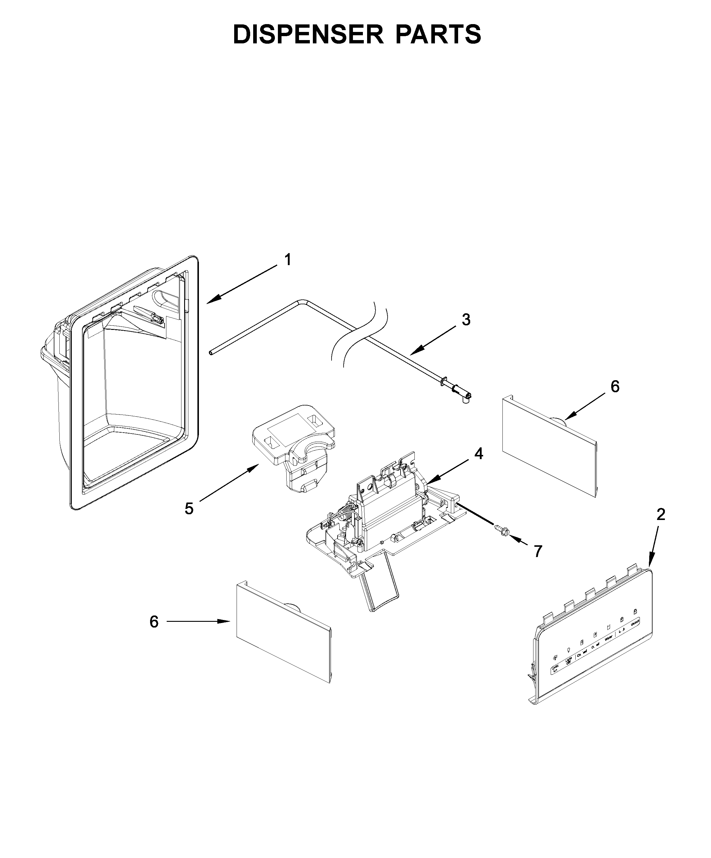 Maytag MSS25C4MGW00 dispenser parts diagram