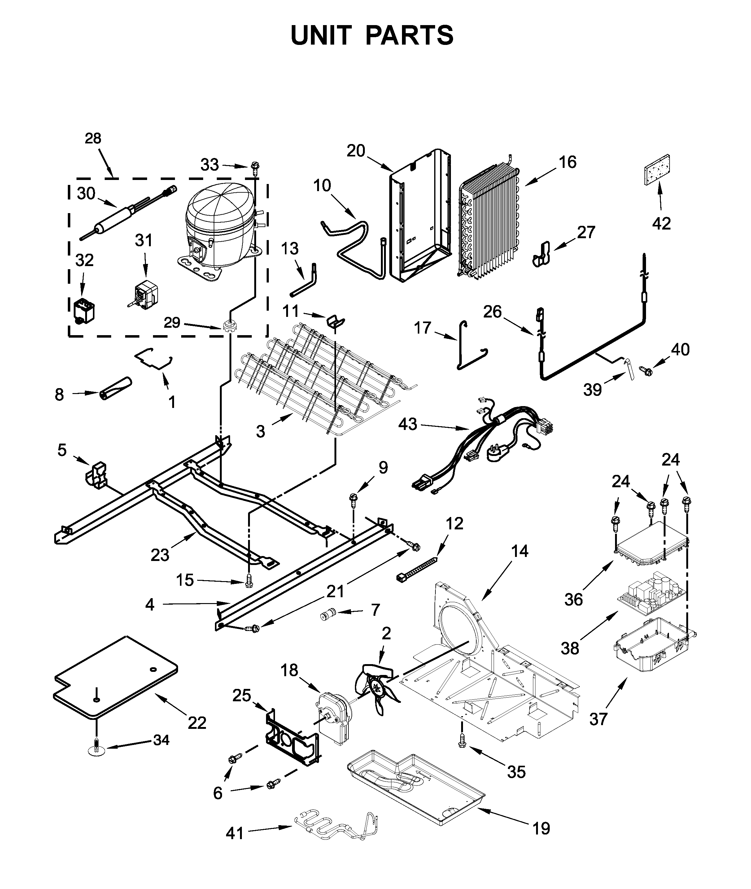 Maytag MSS25C4MGW00 unit parts diagram