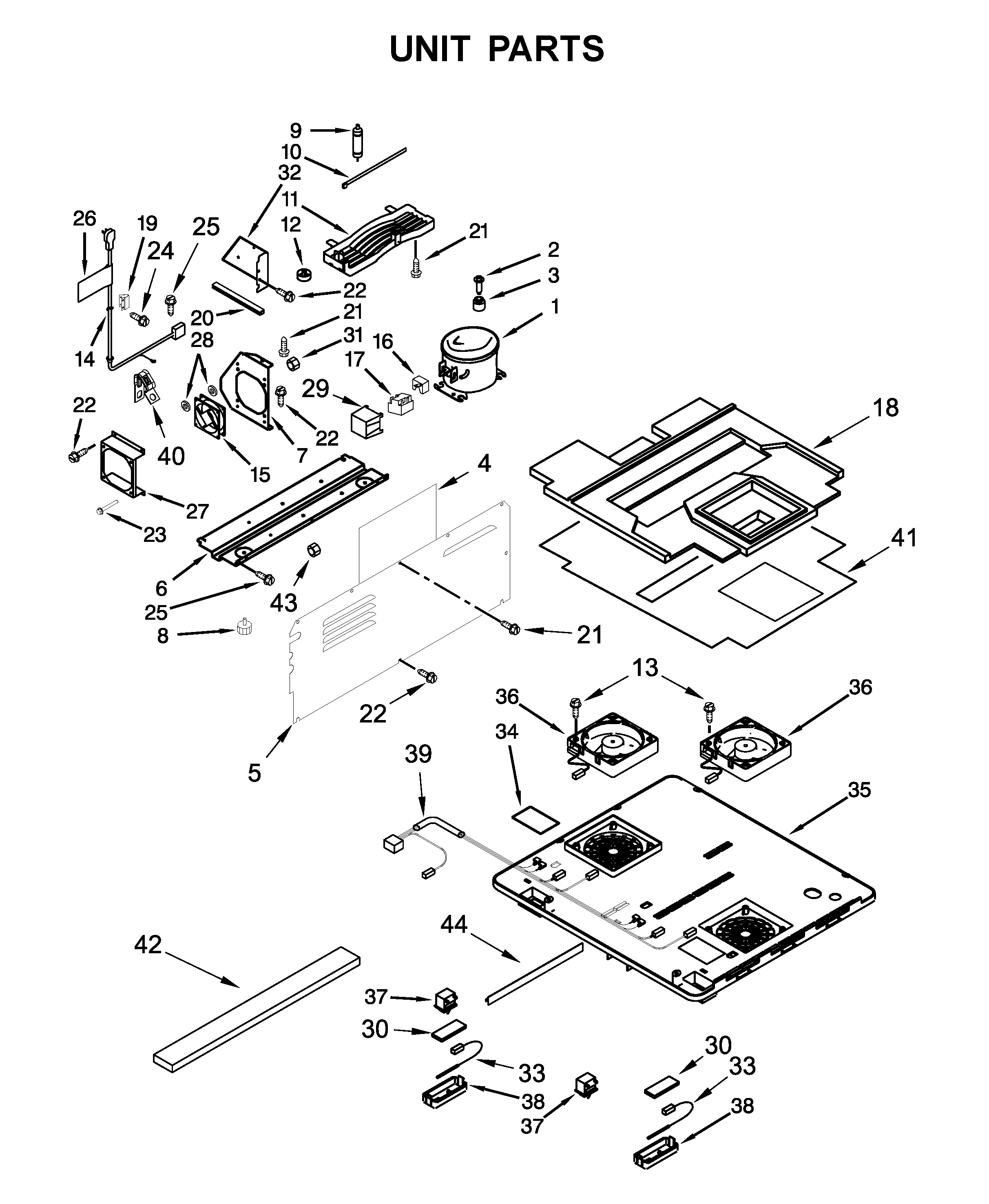 Jenn-Air JUDFP242HL00 unit parts diagram