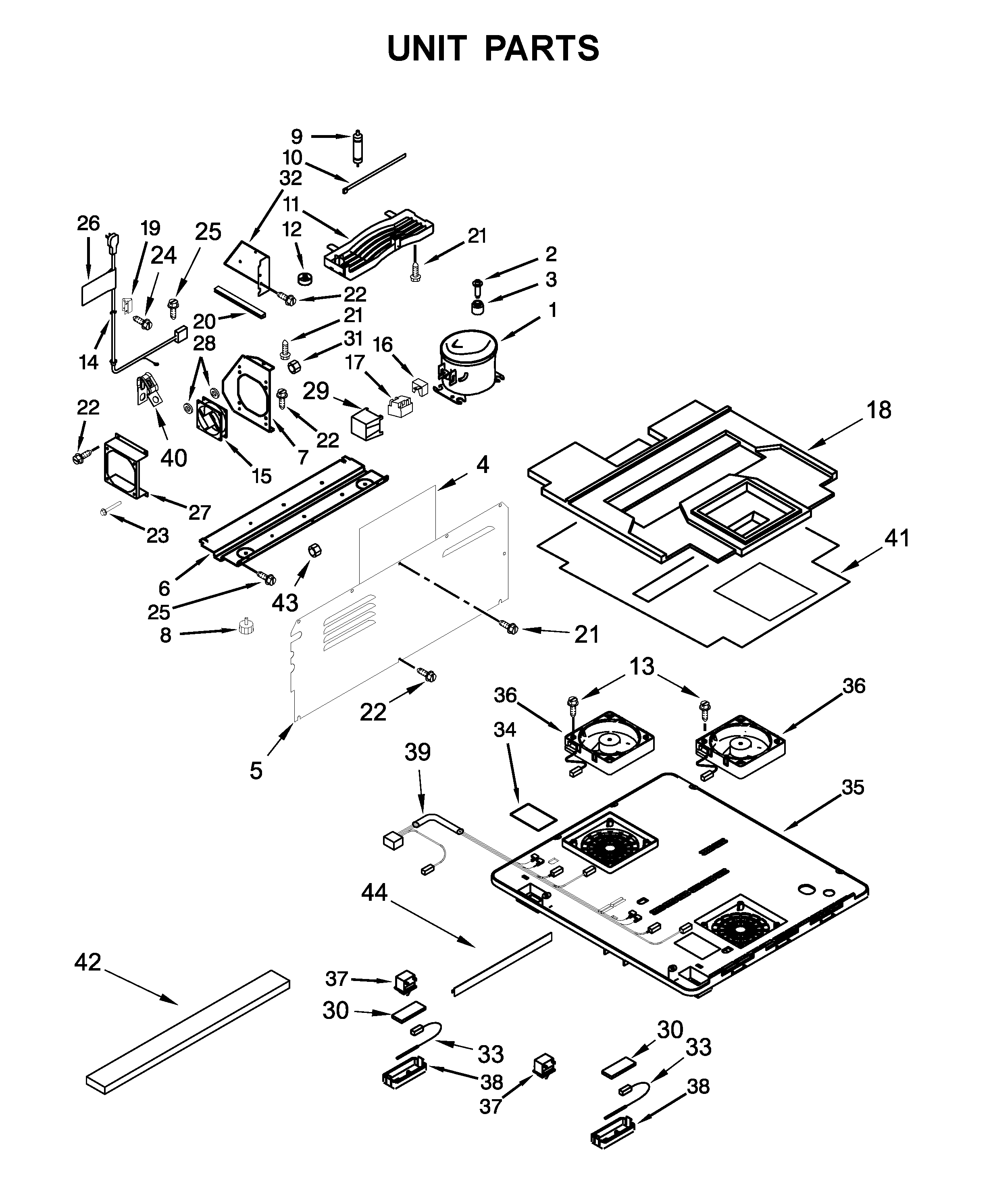 Jenn-Air JUDFP242HX00 unit parts diagram