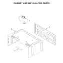Whirlpool WMT55511KS0 cabinet and installation parts diagram