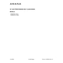 Amana AGR6603SFB1 cover sheet diagram
