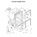 KitchenAid KDTM604KBS0 tub and frame parts diagram