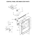 KitchenAid KDFM404KBS0 control panel and inner door parts diagram
