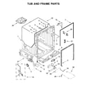 KitchenAid KDFM404KBS0 tub and frame parts diagram