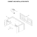 KitchenAid KMBT5011KSS0 cabinet and installation parts diagram