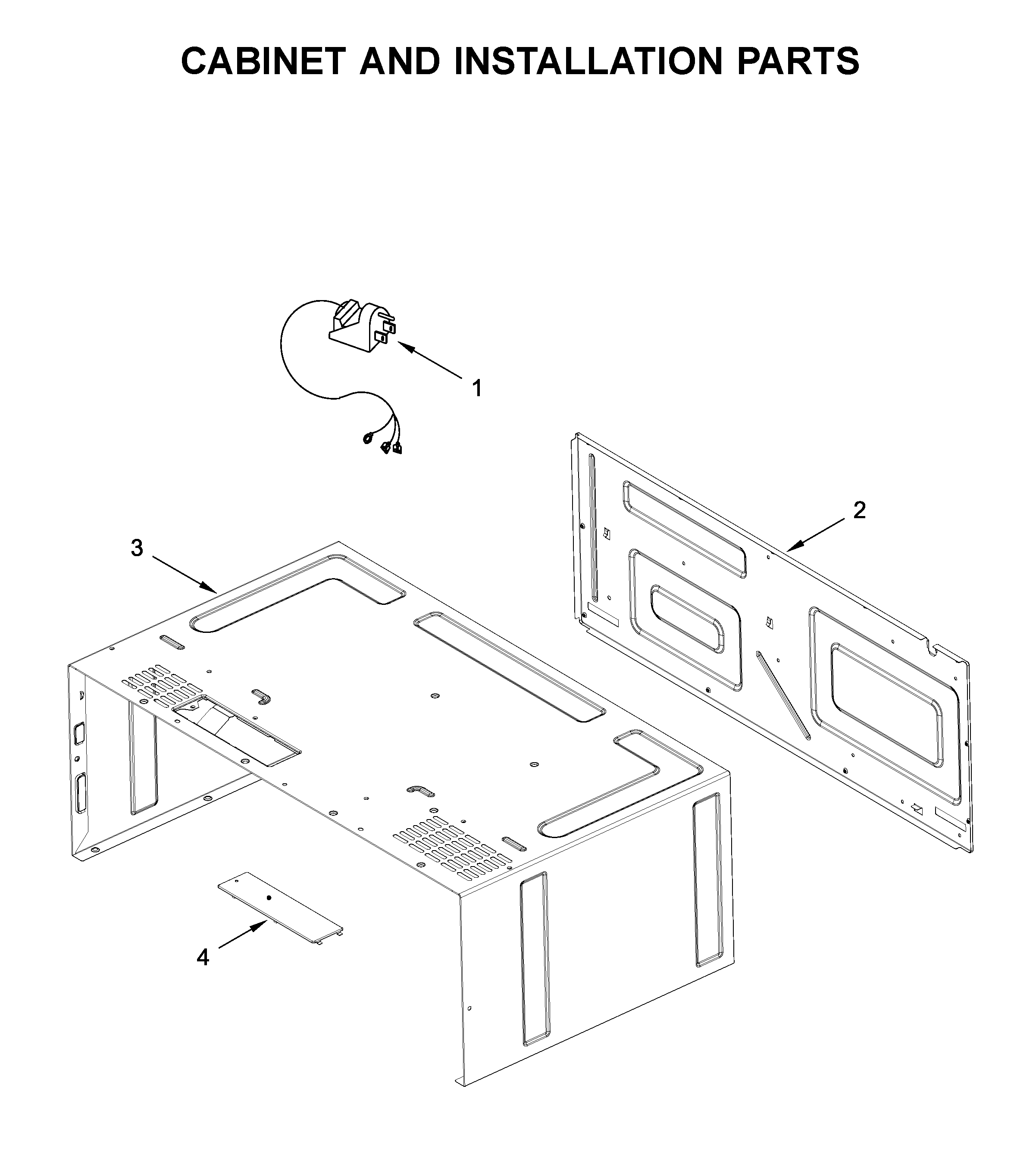 KitchenAid YKMBT5011KS0 cabinet and installation parts diagram