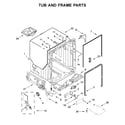 Maytag MDB4949SKZ0 tub and frame parts diagram