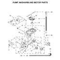 Maytag MDB4949SKZ0 pump, washarm and motor parts diagram
