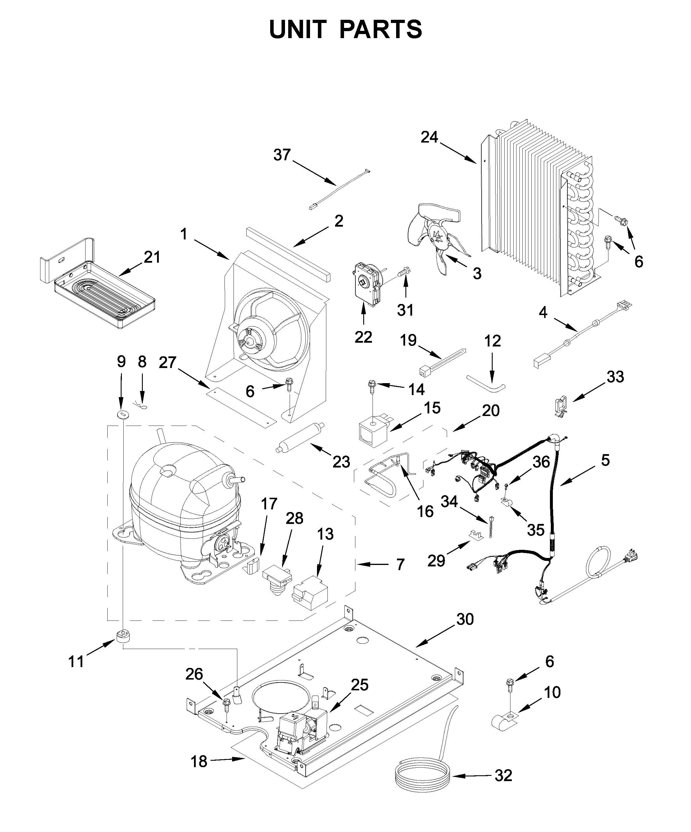 KitchenAid KUID508HBL00 unit parts diagram