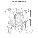 KitchenAid KDPM804KBS0 tub and frame parts diagram