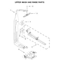 KitchenAid KDPM804KBS0 upper wash and rinse parts diagram