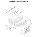 KitchenAid KDPM804KBS0 upper rack and track parts diagram