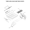 KitchenAid KDPM804KBS0 third level rack and track parts diagram