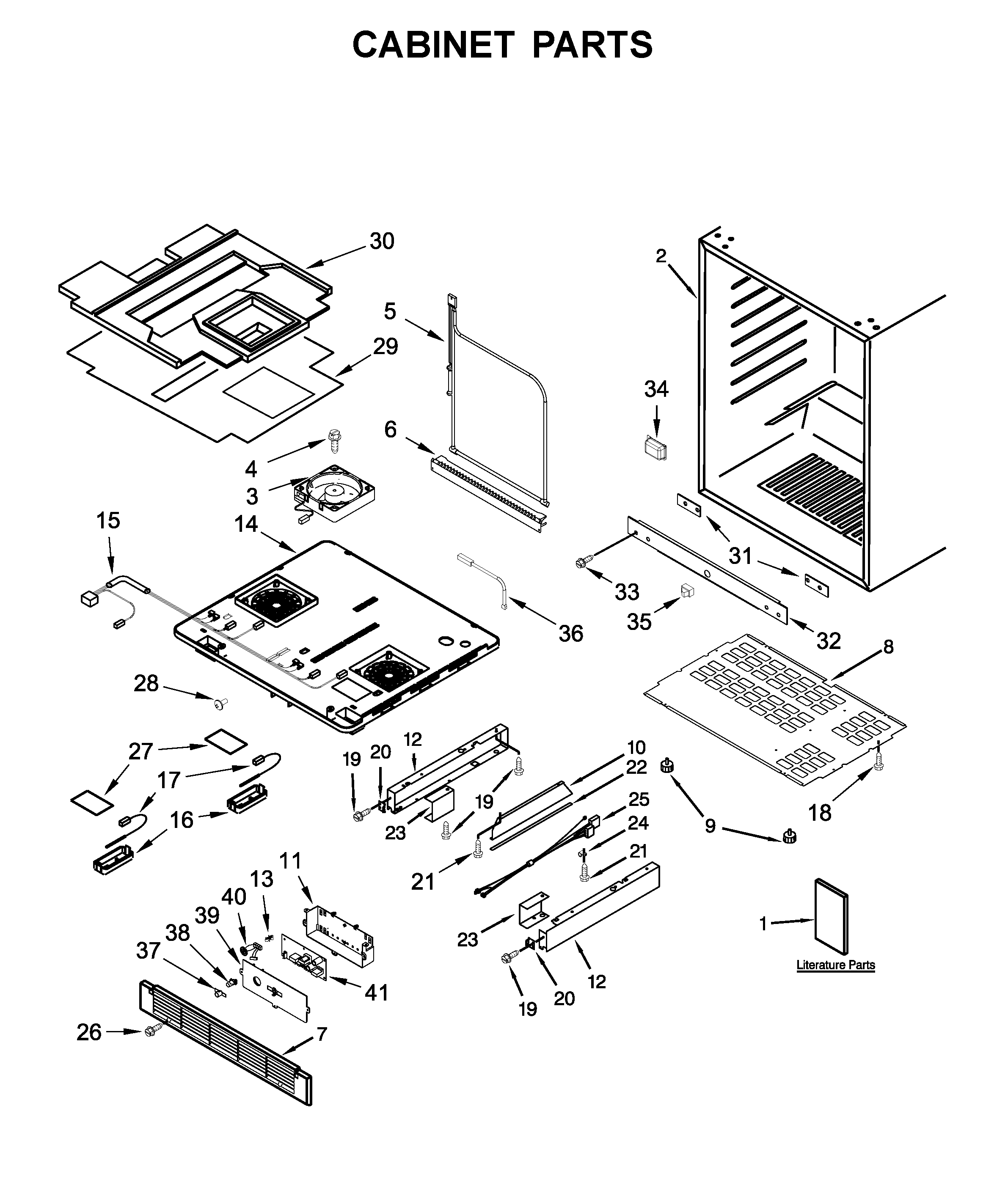 KitchenAid KUBR304ESS01 cabinet parts diagram