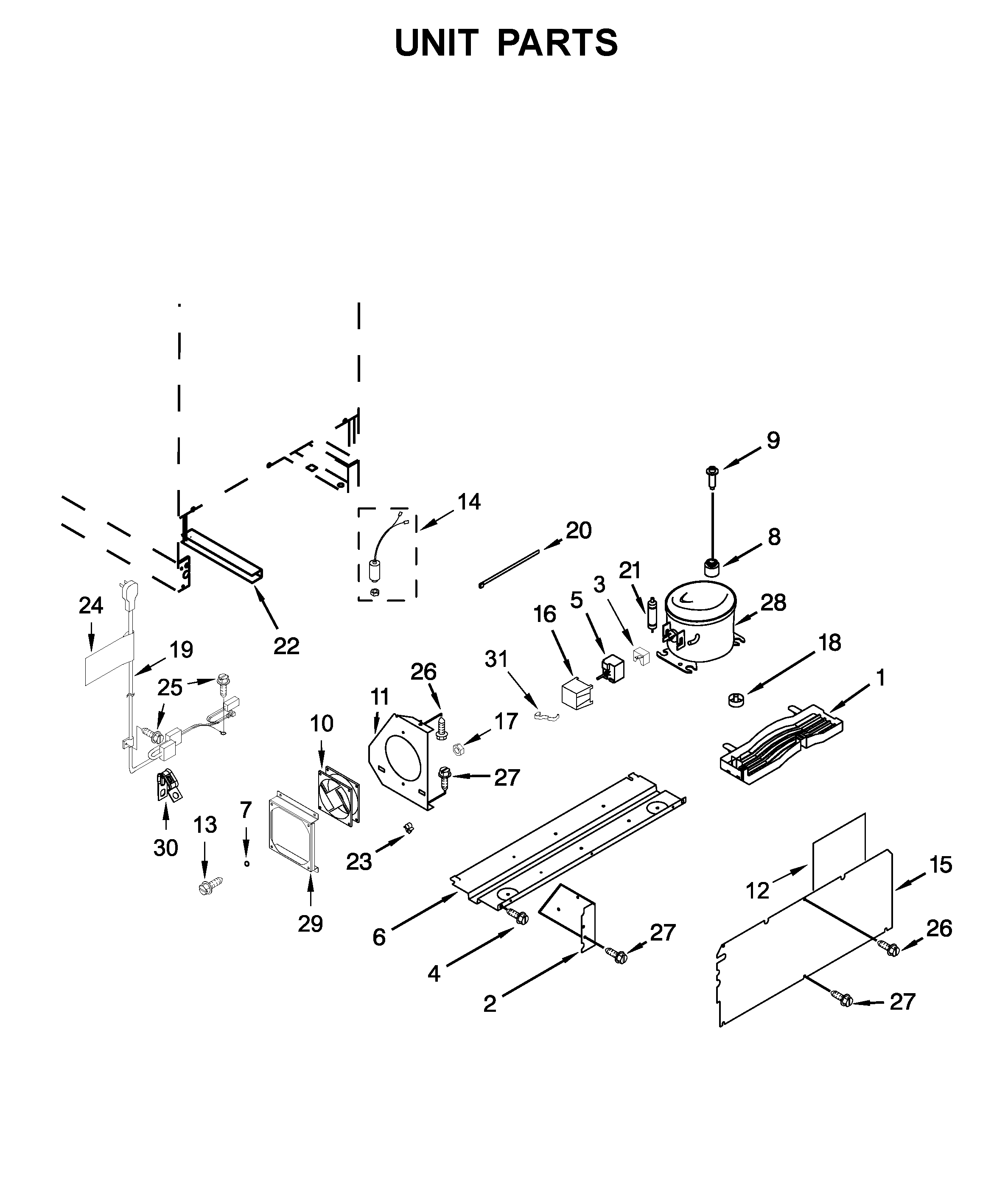 KitchenAid KUBL204EPA01 unit parts diagram