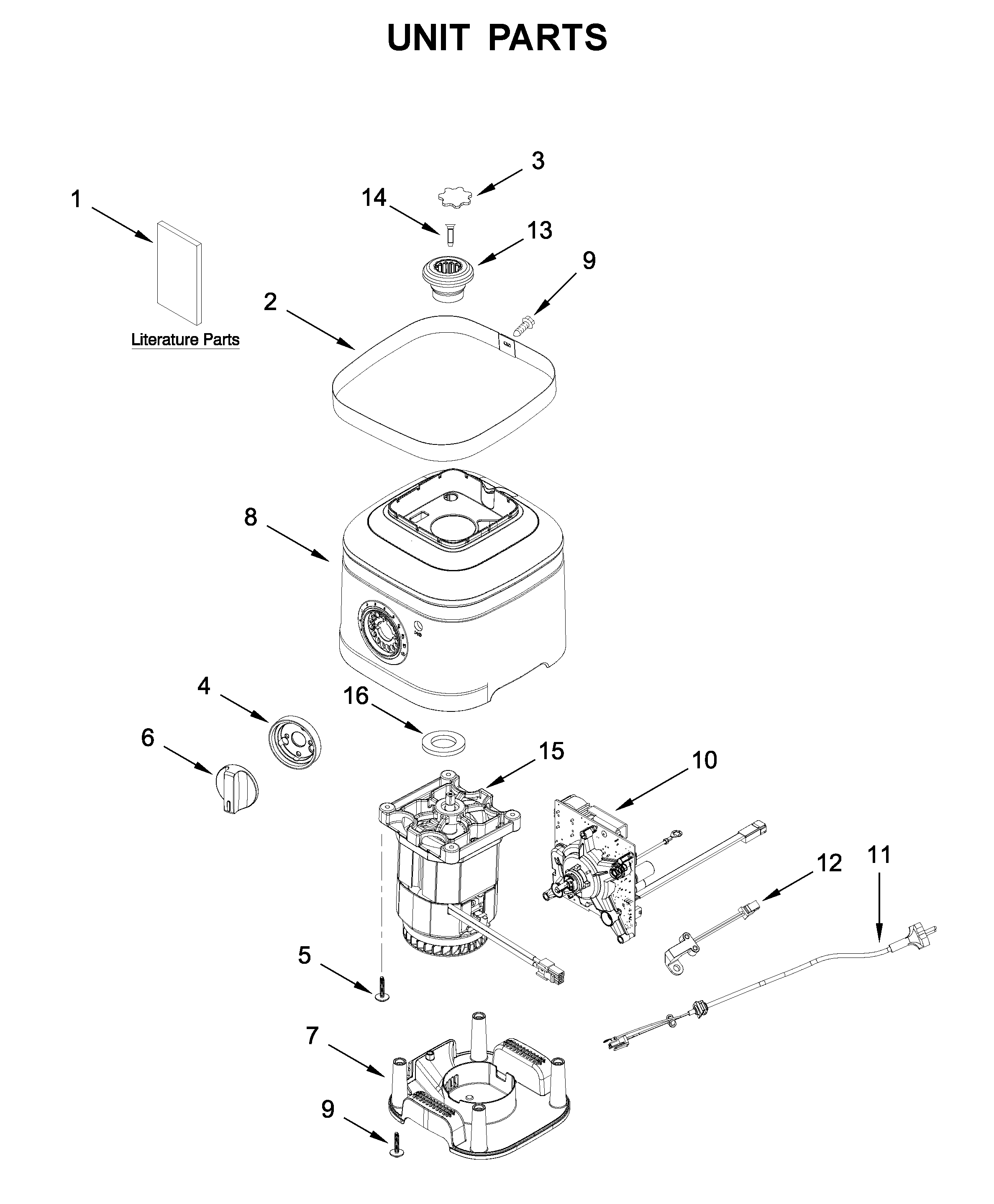 KitchenAid 5KSB1325CPA0 unit parts diagram