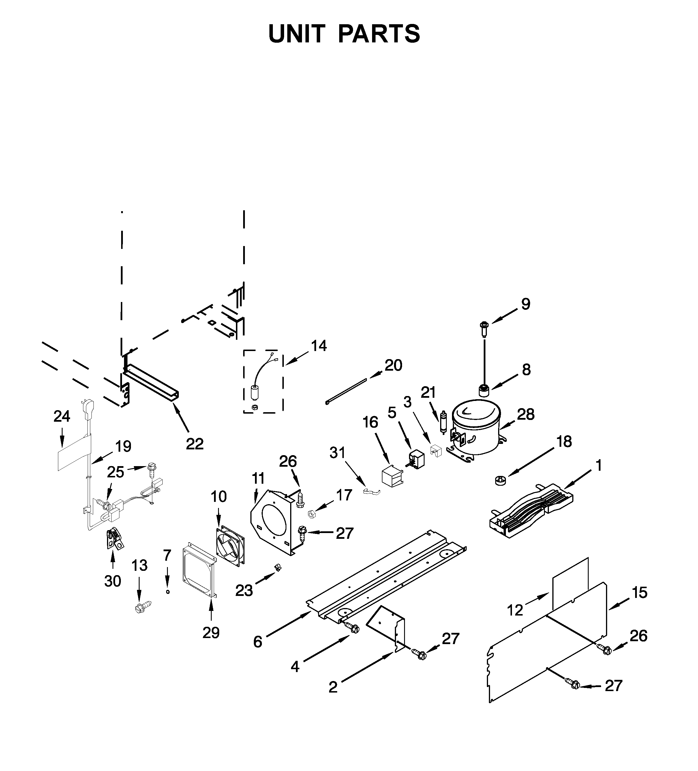 KitchenAid KUBR204ESB01 unit parts diagram