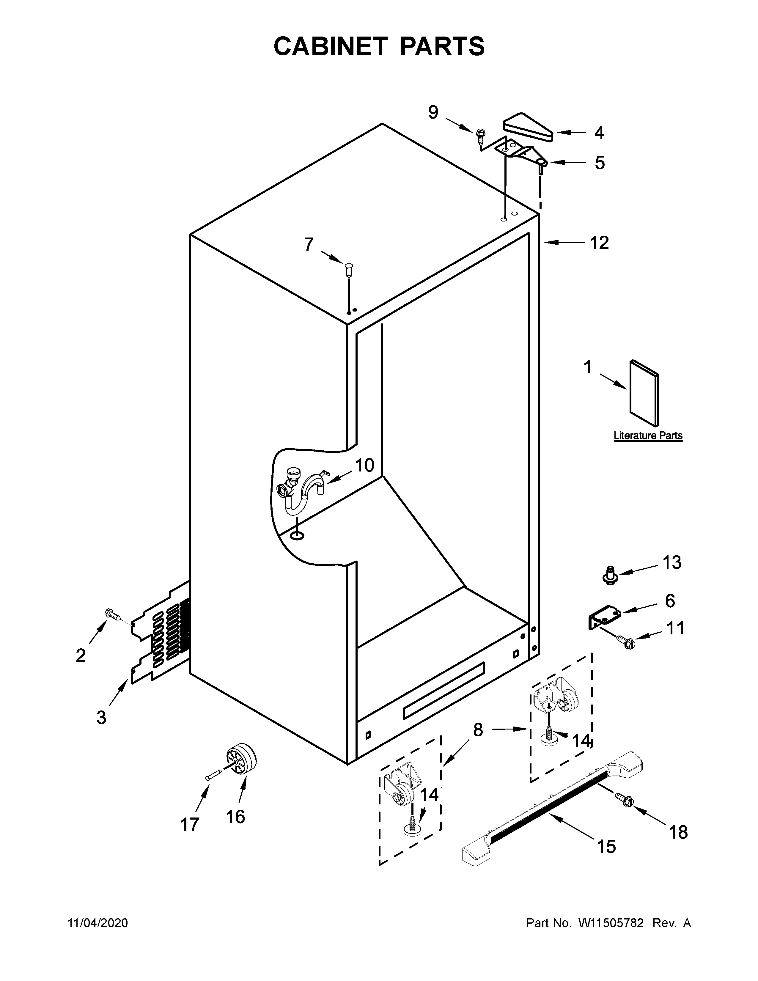 Maytag MZF34X18FW04 cabinet parts diagram