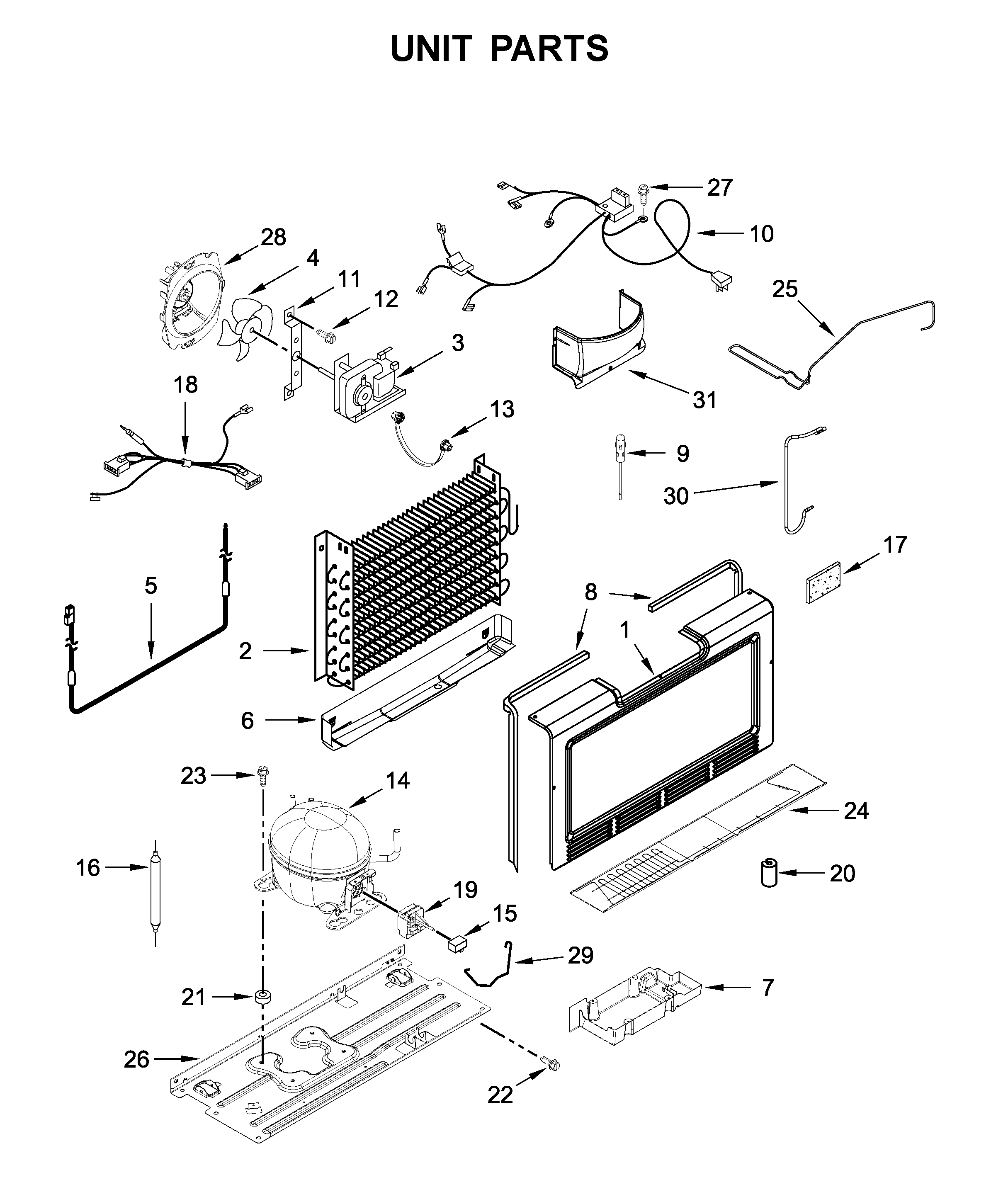 Maytag MZF34X18FW04 unit parts diagram