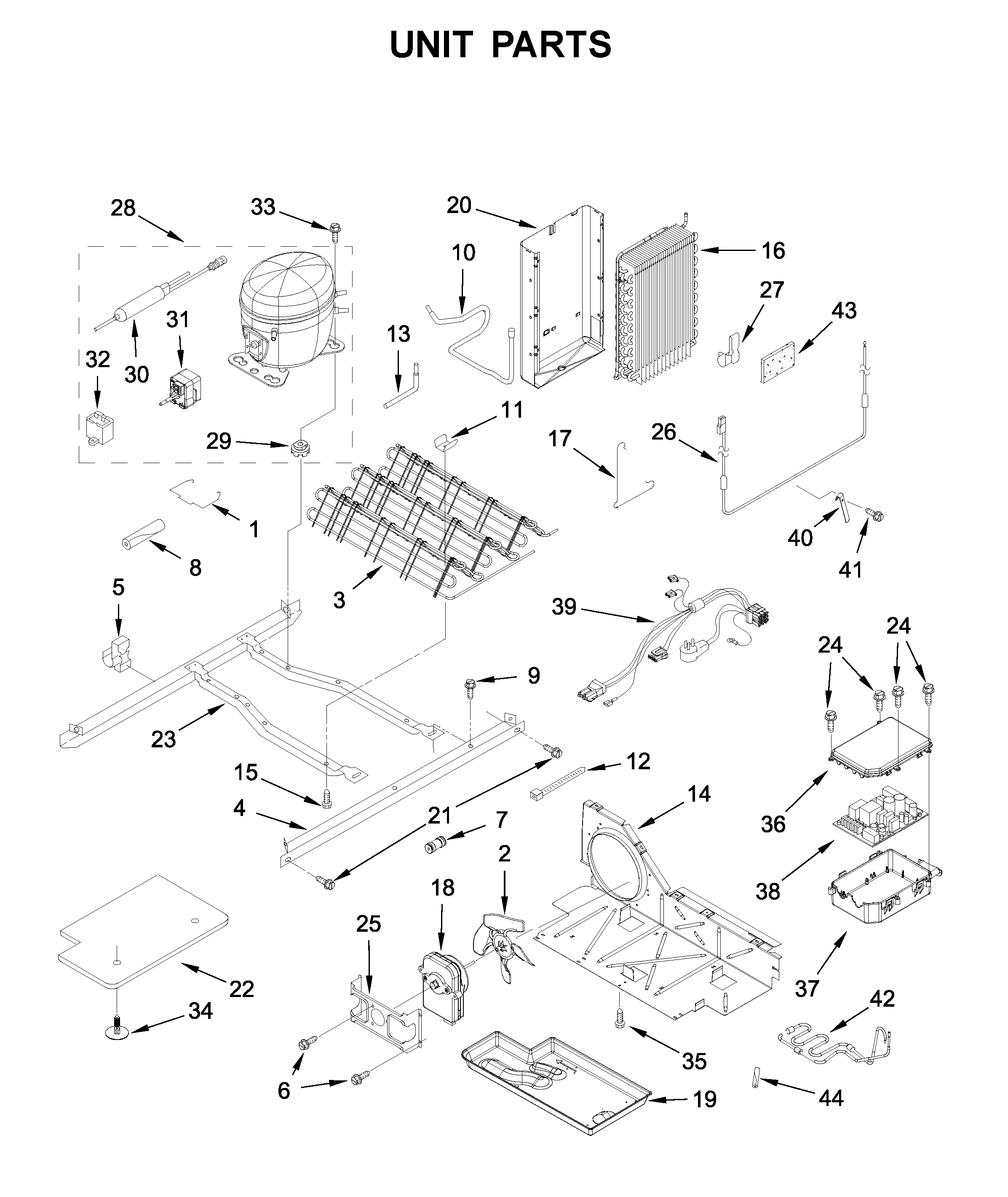 Whirlpool WRS325SDHW00 unit parts diagram
