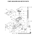 KitchenAid KDTM704KPS0 pump, washarm and motor parts diagram