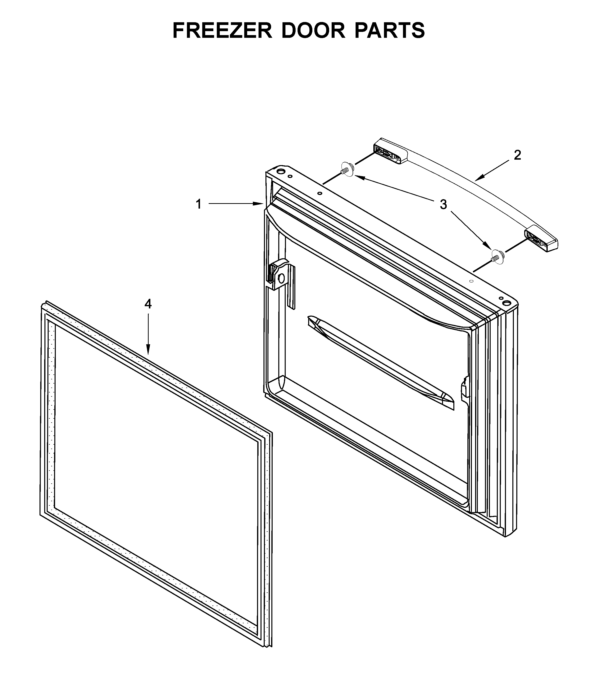 Amana ABB1924BRM02 freezer door parts diagram