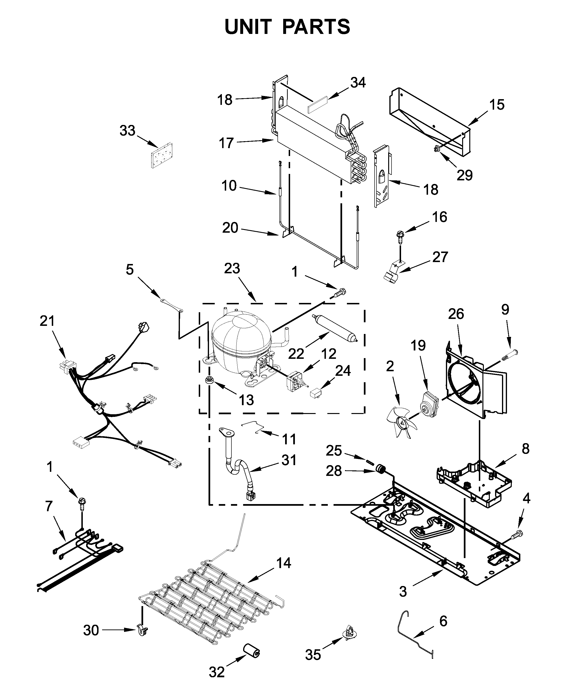 Amana ABB1924BRM02 unit parts diagram