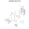Whirlpool WRF767SDHV02 dispenser front parts diagram