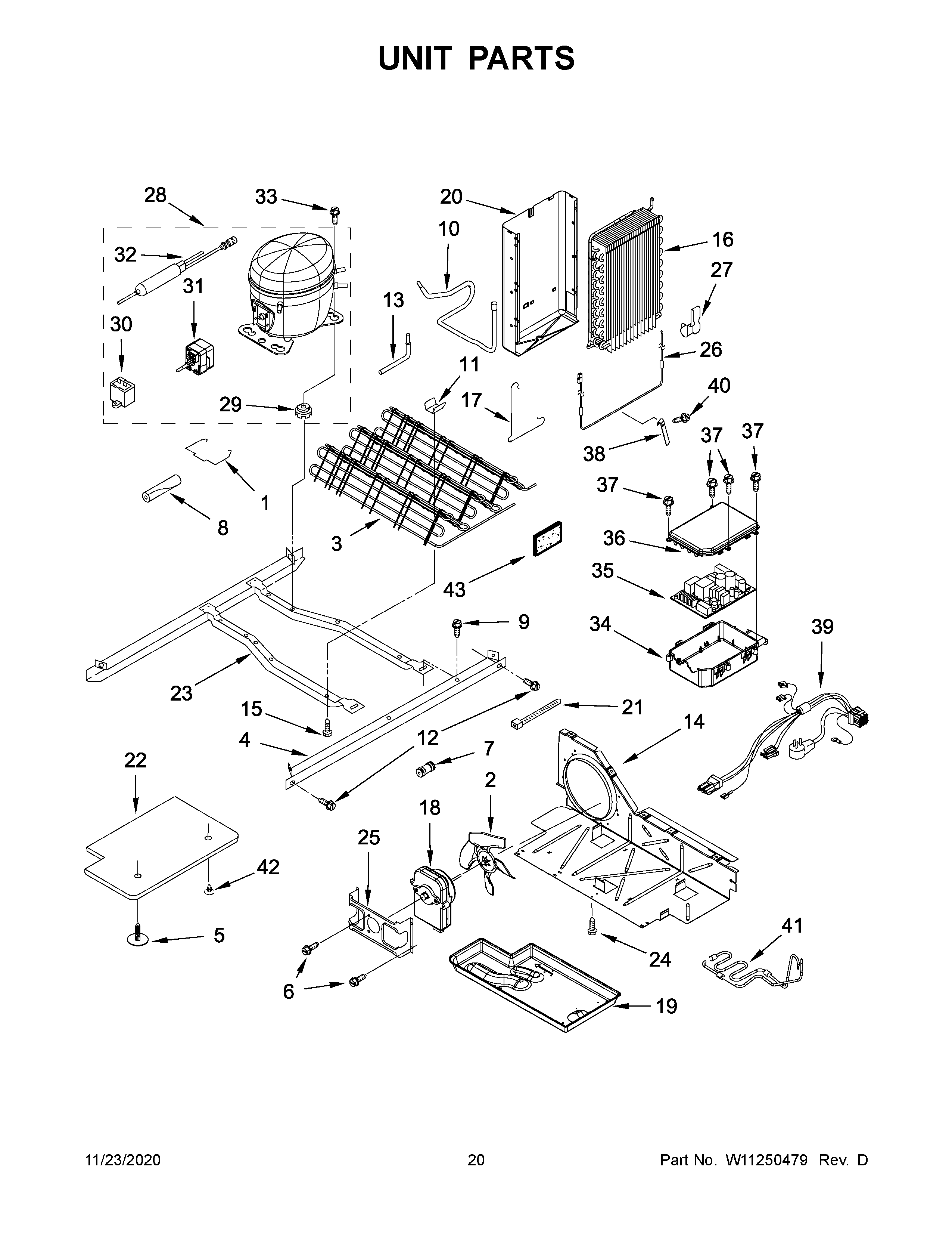 Whirlpool WRS321SDHW01 unit parts diagram