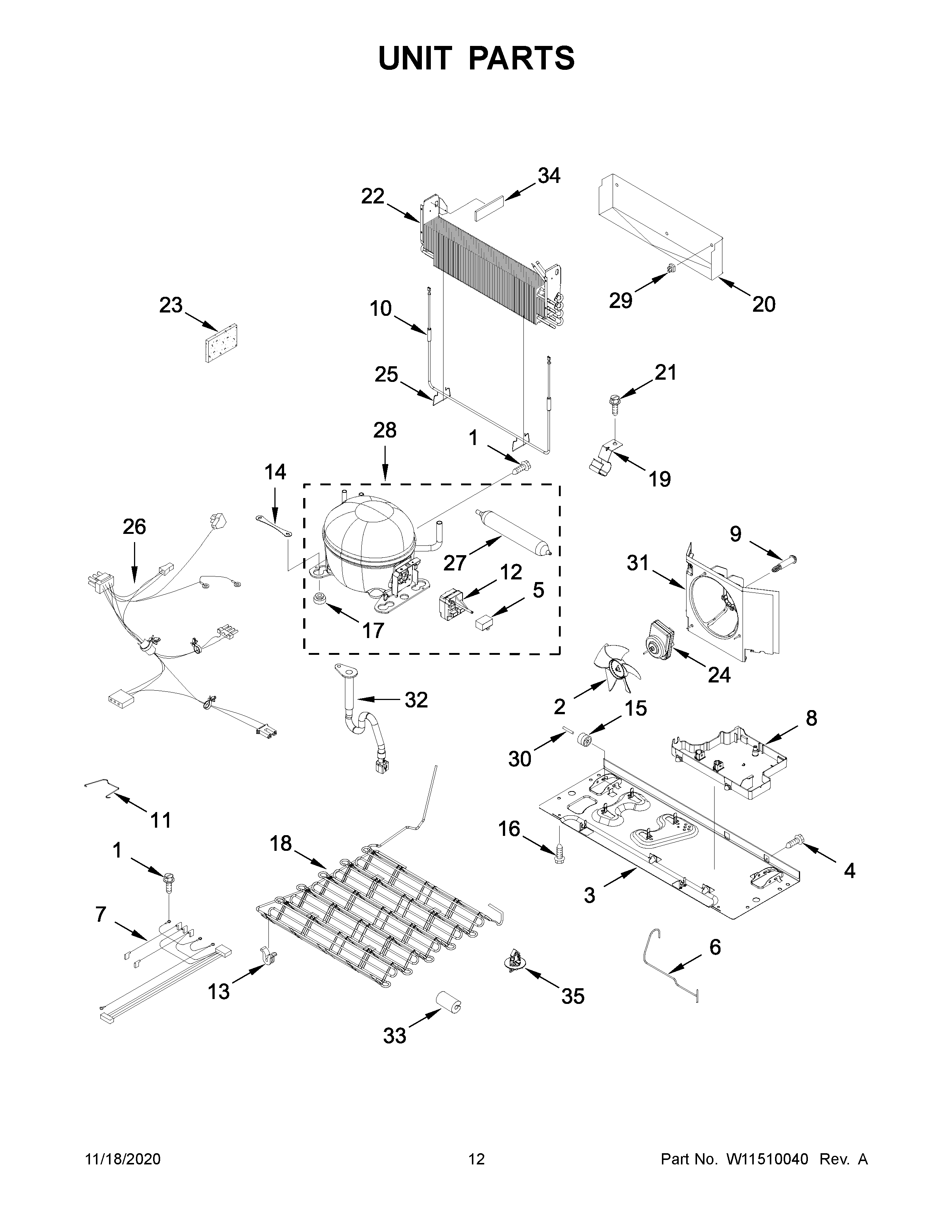 Whirlpool WRF535SWHB03 unit parts diagram