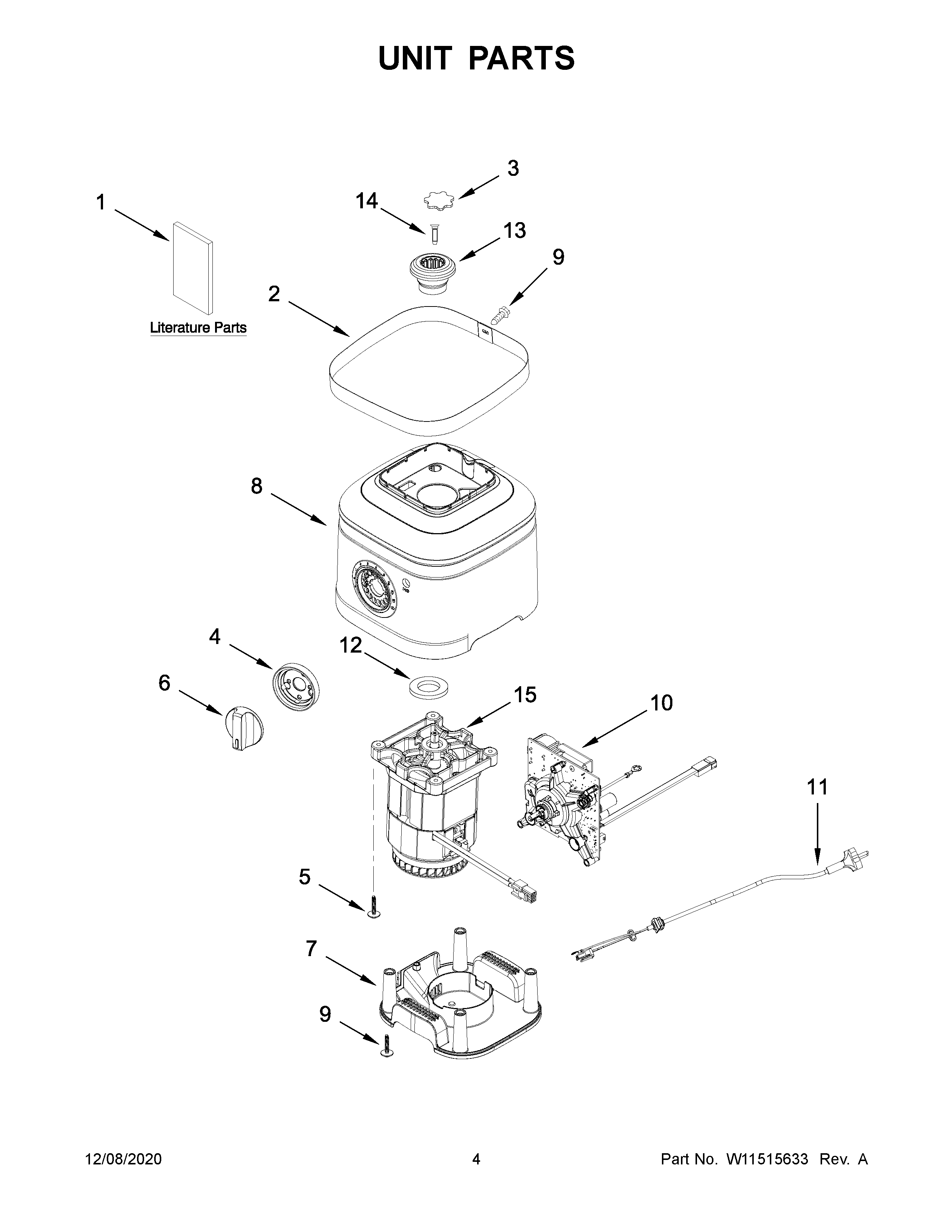 KitchenAid 5KSB1330EOB0 unit parts diagram