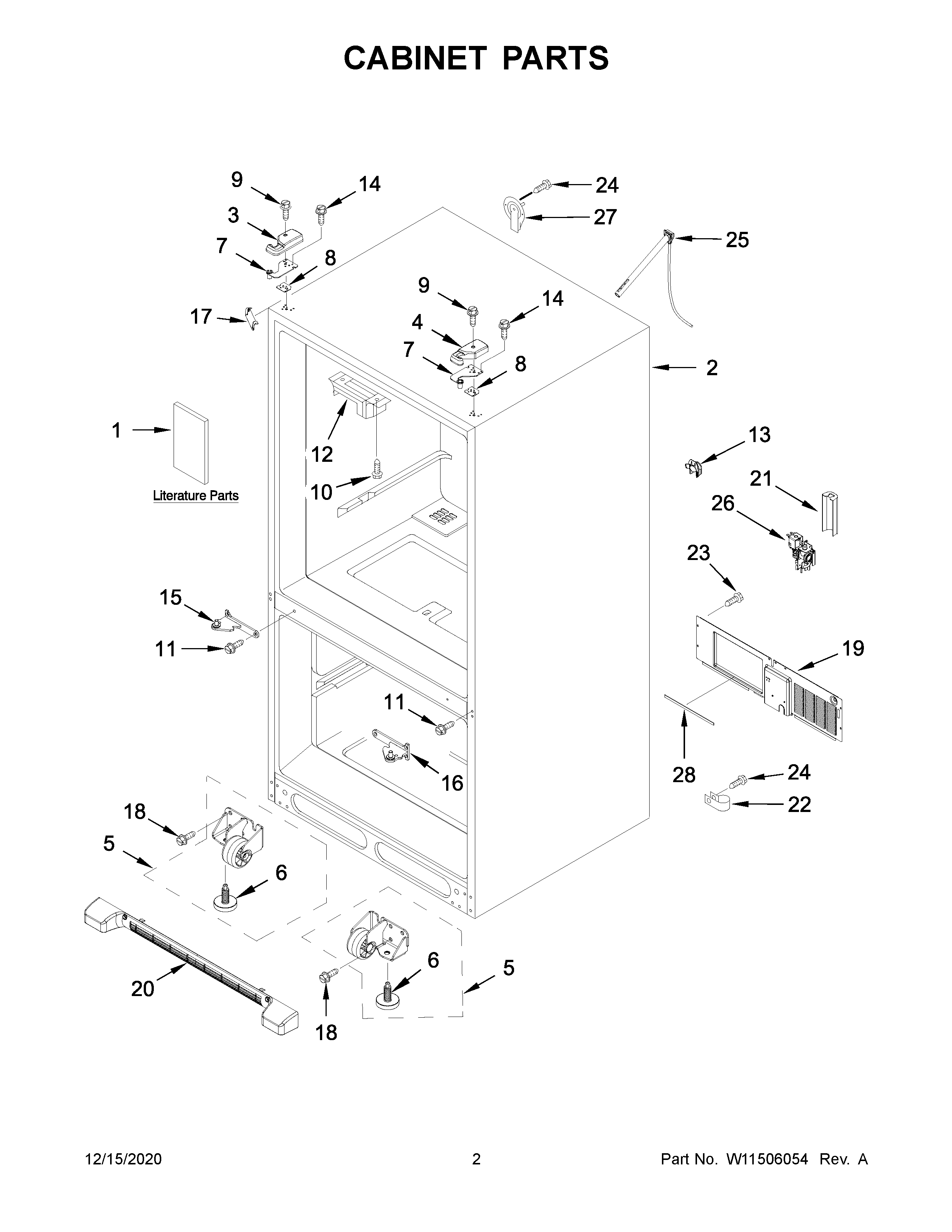 Whirlpool WRF532SMHZ04 cabinet parts diagram