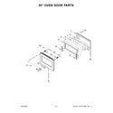 KitchenAid KFDC558JSS01 30" oven door parts diagram
