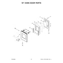 KitchenAid KFDC558JSS01 18" oven door parts diagram