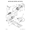 KitchenAid 5KSM175PSBSP4 motor and control unit parts diagram