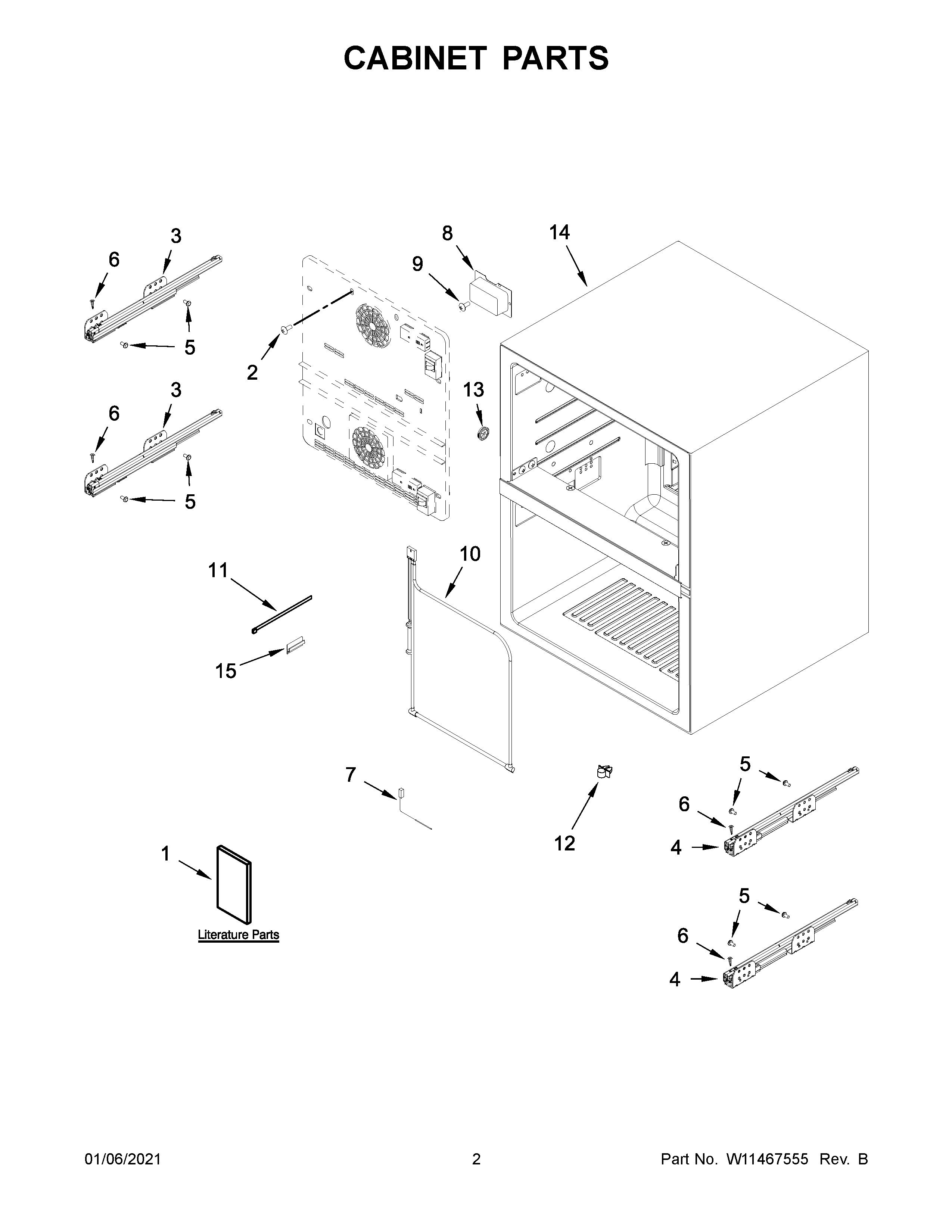 Jenn-Air JUCFP242HX00 cabinet parts diagram